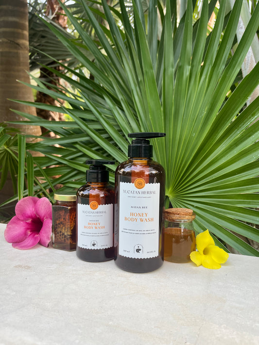 Gel de baño con miel de abeja maya